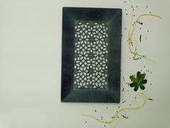 Al Maun | Mughni | Marble Natural Grey Soapstone | Handmade Rectangle Lattice Craft | Decorative Multipurpose Tray | Jewellery, Storage, Table & Serving Tray | For Your Home Decor & Dining