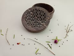 Al Maun | Malak | Marble Natural Multicolor Soapstone | Handmade Round Lattice Craft | Multiusage Box For Nut & Spices, Storage Jewellery and Ornament Box