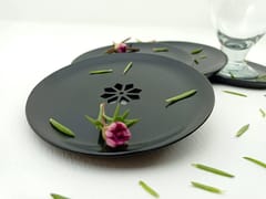 Al Maun | Rauf | Marble Natural Black Soapstone | Handmade Round Lattice Craft | Unique, Handmade Coaster for Drinks, Beverages, Bar, Living Room, Kitchen & Wine Glasses - Elegant Look | Set of 4