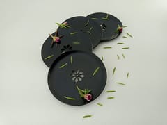 Al Maun | Rauf | Marble Natural Black Soapstone | Handmade Round Lattice Craft | Unique, Handmade Coaster for Drinks, Beverages, Bar, Living Room, Kitchen & Wine Glasses - Elegant Look | Set of 4