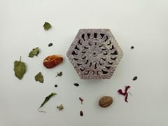 Al Maun | Esam | Marble Natural Multicolor Soapstone | Handmade Hexagnal Carving Craft | Multiusage Box For Nut & Spices, Storage Jewellery and Ornament Box