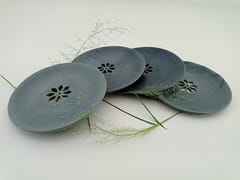 Al Maun | Aasimah | Natural Grey Soapstone Hand Carved Coasters - Set of 4