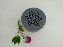 Al Maun | Emir | Marble Natural Grey Soapstone | Handmade Round Lattice Craft | Multiusage Box For Nut & Spices, Storage Jewellery and Ornament Box