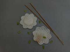 Al Maun | Qays | Marble Natural White Soapstone | Handmade Lotus Shap Hand Carved Craft | Lotus Incense Stick Holder | Agarbatti Stand | for Home Fragrance & Home Decor | Set of 2