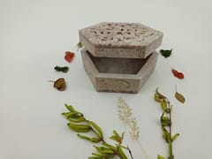 Al Maun | Avye | Handmade Soapstone Multiuse Box for Nut & Spices & Jewelry