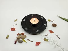 Al Maun | Ziya | Marble Natural Black Soapstone | Handmade Round Inlay Craft | Tealight & Candle Stand | A Perfect Handmade Product for Gifting | for Home Decor & Table Accents