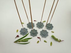 Al Maun | Gizeh | Marble Natural Grey Soapstone | Handmade Lotus Shap Hand Carved Craft | Lotus Incense Stick Holder | Agarbatti Stand | for Home Fragrance & Home Decor | Set of 6