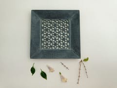 Al Maun | Haaziq | Marble Natural Grey Soapstone | Handmade Square Lattice Craft | Decorative Multipurpose Tray | Jewellery, Storage, Table & Serving Tray | For Your Home Decor & Dining