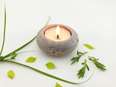 Al Maun | Mazin | Marble Natural Multicolor Soapstone | Handmade Round Tyre Shap Carving Craft | Tealight & Candle Holders Diya | A Perfect Handmade Product for Gifting | for Home Decor & Festivals