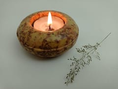 Al Maun | Hita | Marble Natural Multicolor Soapstone | Handmade Round Turning Craft Tea-Light & Candle Holders | A Perfect Handmade Product for Gifting | for Home Decor, Festivals,Table Accents