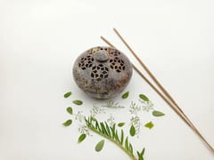 Al Maun | Ifsha | Marble Natural Multicolor Soapstone | Handmade Round Lattice Craft | Multiusage Incense Holder for Nut & Spices, Storage Jewellery and Ornament Box
