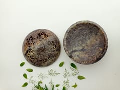 Al Maun | Ifsha | Marble Natural Multicolor Soapstone | Handmade Round Lattice Craft | Multiusage Incense Holder for Nut & Spices, Storage Jewellery and Ornament Box