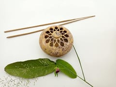 Al Maun | Inaya | Marble Natural Multicolor Soapstone | Handmade Round Lattice Craft | Multiusage Incense Holder for Nut & Spices, Storage Jewellery and Ornament Box
