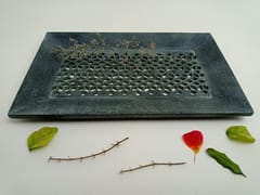 Al Maun | Nevra | Marble Natural Grey Soapstone | Handmade Rectangle Lattice Craft | Decorative Multipurpose Tray | Jewellery, Storage, Table & Serving Tray | For Your Home Decor & Dining