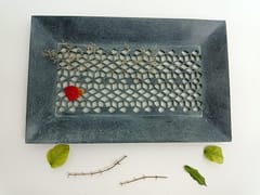 Al Maun | Nevra | Marble Natural Grey Soapstone | Handmade Rectangle Lattice Craft | Decorative Multipurpose Tray | Jewellery, Storage, Table & Serving Tray | For Your Home Decor & Dining
