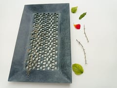 Al Maun | Nevra | Marble Natural Grey Soapstone | Handmade Rectangle Lattice Craft | Decorative Multipurpose Tray | Jewellery, Storage, Table & Serving Tray | For Your Home Decor & Dining