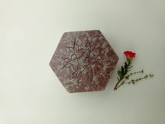 Al Maun | Hirz | Marble Natural Multicolor Soapstone | Hexagonal Handcrafted Storage Jewellery and Ornament Storage Box