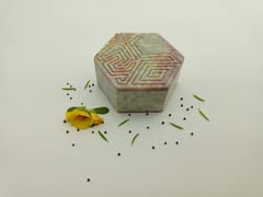 Al Maun | Adla | Natural Multicolor Soapstone | Hand Carved Hexagonal | Multiuse Box For Storing Nuts, Spices & Jewelry