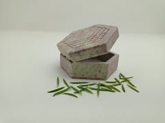 Al Maun | Ehan | Marble Natural Multicolor Soapstone | Handmade Hexagnal Handcrafted Pattern | Multiusage Box For Nut & Spices, Storage Jewellery and Ornament Box