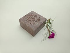 Al Maun | Fadl | Marble Natural Multicolor Soapstone | Handmade Square Handcrafted Lattice Pattern | Multiusage Box For Nut & Spices, Storage Jewellery and Ornament Box