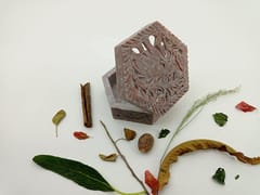 Al Maun | Wadud | Marble Natural Multicolor Soapstone | Handmade Hexagnal Carving Craft | Multiusage Box For Nut & Spices, Storage Jewellery and Ornament Box