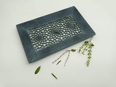 Al Maun | Eiliyah | Marble Natural Grey Soapstone Tray | Handmade Rectangle Lattice Craft | Decorative Multipurpose Tray for Keeping Jewellery, Storage, Table & Serving Tray | For Your Home Decor & Dining