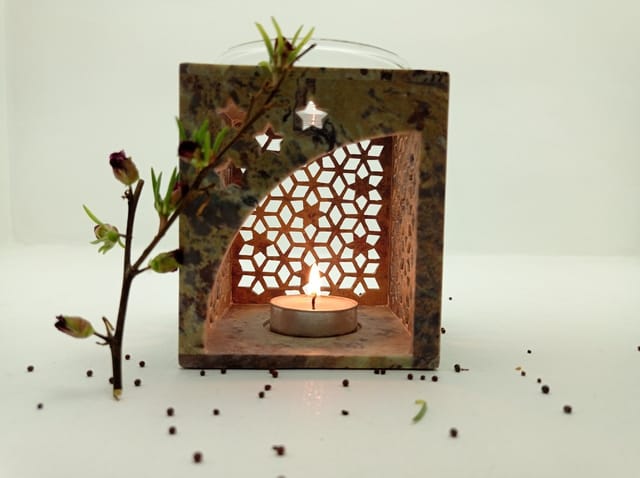 Al Maun | Azra | Hand Carved Aroma Lamp | Made With Soapstone