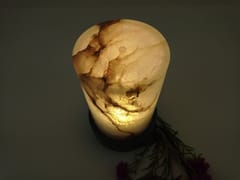 Al Maun | Buhjah | Hand Carved Table Lamp | Made With Alabaster & Soapstone