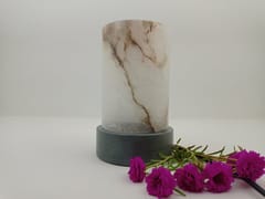 Al Maun | Buhjah | Hand Carved Table Lamp | Made With Alabaster & Soapstone