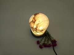 Al Maun | Buhjah | Hand Carved Table Lamp | Made With Alabaster & Soapstone