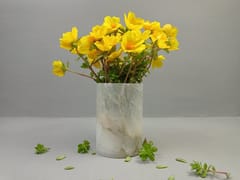 Al Maun | Hoda | Hand Carved Flower Vase | Made With Alabaster
