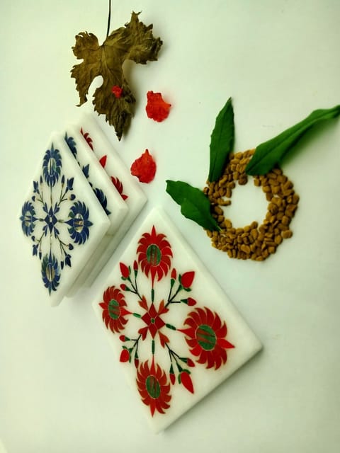 Al Maun | Ruba | Hand Carved Coasters | Made With Alabaster