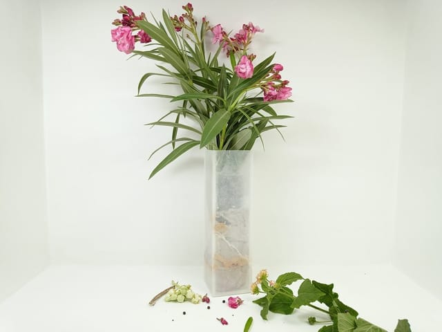 Al Maun | Rafi | Hand Carved Flower Vase | Made With Alabaster