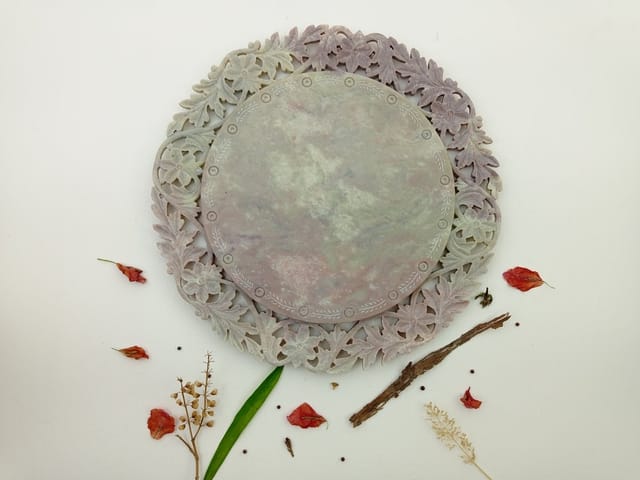 Al Maun | Abaan | Hand Carved Decorative Plate | Made With Soapstone