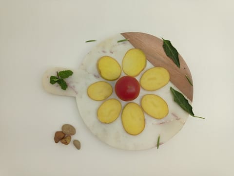 Al Maun | Rebecca | Hand Carved Chopping Board | Cheese Platter | Made With Marble & Wood