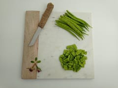 Al Maun | Zeke | Hand Carved Chopping Board | Cheese Platter | Made With Marble & Wood