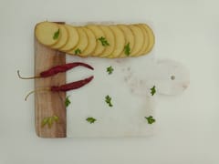 Al Maun | Zachary | Hand Carved Chopping Board | Cheese Platter | Made With Marble & Wood