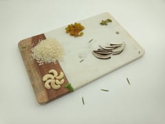 Al Maun | Cepthus | Hand Carved Chopping Board | Cheese Platter | Made With Marble & Wood