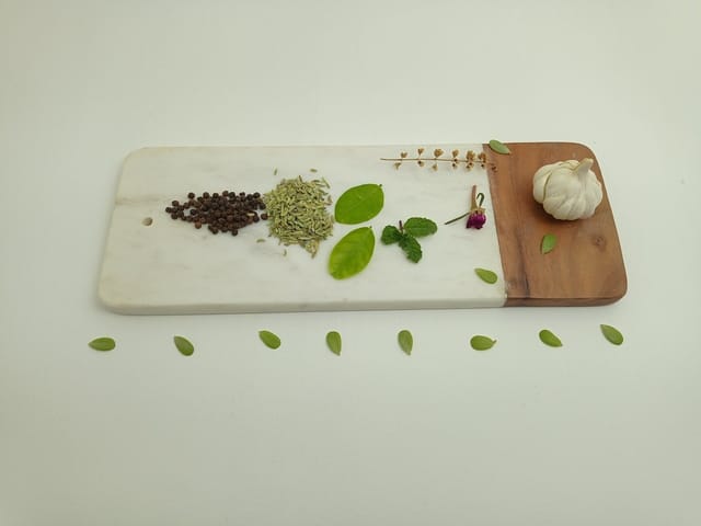 Al Maun | Cleophas | Hand Carved Chopping Board | Cheese Platter | Made With Marble & Wood