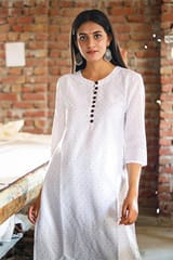 Sootisyahi-HANDBLOCK PRINTED CHANDERI SILK KURTI