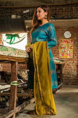 Sootisyahi-HANDBLOCK PRINTED CHANDERI KURTI