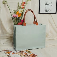 Woca-Tulip Pastel Blue Book Tote Bag