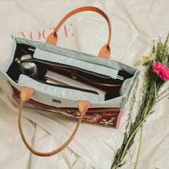 Woca-Tulip Pastel Blue Book Tote Bag