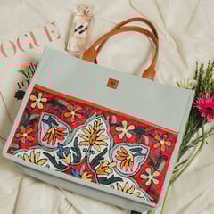 Woca-Tulip Pastel Blue Book Tote Bag