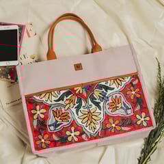 Woca-Tulip Pastel Pink Book Tote Bag
