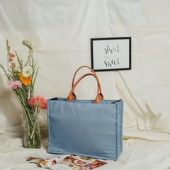 Woca-Tulip Blue Book Tote Bag