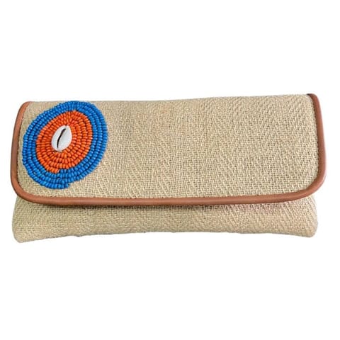 Smitam lifestyle - Boho Beaded Jute Clutch Bag