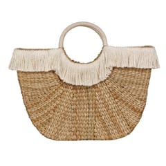 Smitam Lifestyle - Kauna Grass Full Frilly Beach Bag