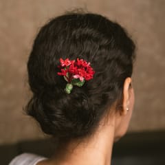 Nandnistudio Red flowers juda pin - made to order, dispatch time 2-3 weeks