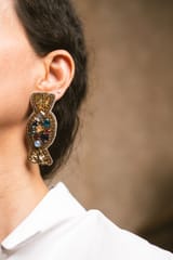 Nandnistudio - Beaded Toffee Earrings
